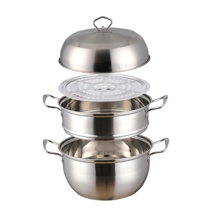 3 layers Steamer Pot Stainless Steel