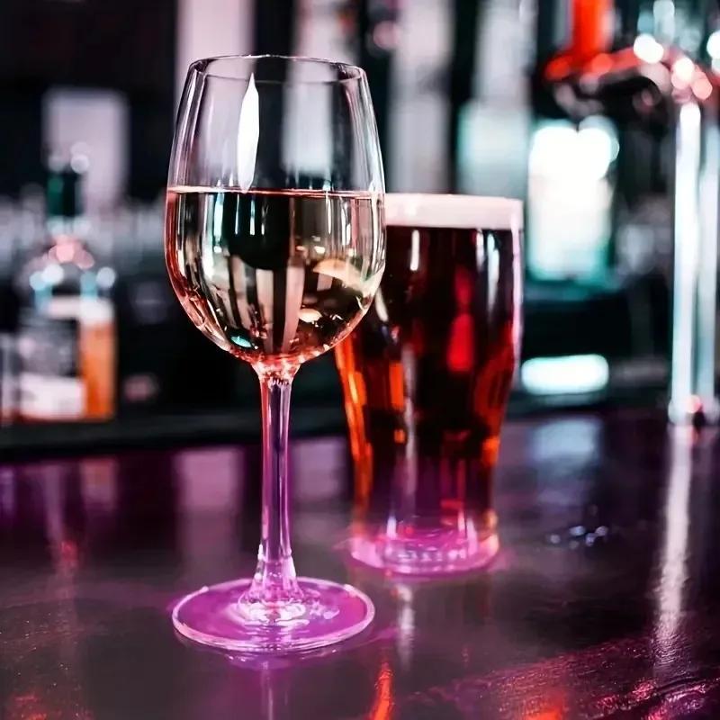 Suporturi Luminoase LED Alimentate cu Baterii Suporturi Luminoase Autocolante Suport pentru Pahar Sticlă de Lichior Pentru Decorațiuni Nuntă Petrecere