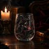 Creative Holiday Gift Fantasy Witch Glass Tea Cup, Gothic Crystal Ball Pattern Tumbler for Halloween Party Glassware Wine Juice, 320ml Vintage