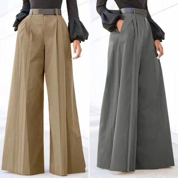Women's High Waist Wide Leg Pants Flared Pants Fashion Elegant Party Wide Leg Pants