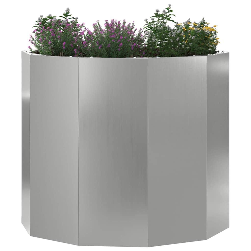 Plant Pot Silver 60 X 60 X 50 Cm Galvanized Steel