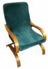Finka Armchair Cover, Green, Thick Velvet