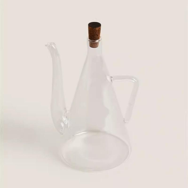 Glass oil pot Large capacity household kitchen soy sauce pot olive oil bottle kitchen storage