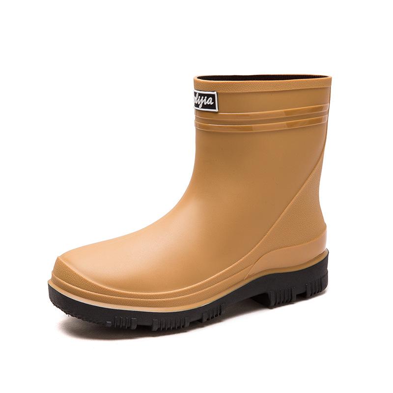 Trendy Korean Style Men s Non-Slip Rain Boots for Fishing, Kitchen Work, and Car Wash. 42