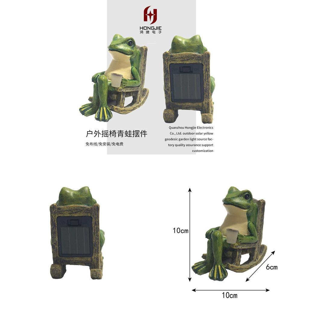 Solar Frog Garden Light With Waterproof Led For Patio And Yard Decor