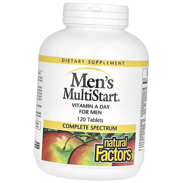 

Витамины для мужчин, Men s MultiStart Vitamin A Day for Men, Natural Factors 120таб (36406038) 120tab