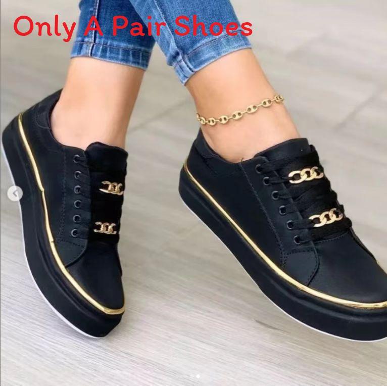 Womens Casual Athletic Shoes With Metal Laces For Daily Wear