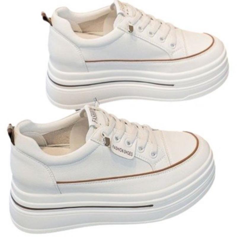 Thick sole 8cm inner height increase mesh white shoes women's summer new small muffin shoes casual board shoes women