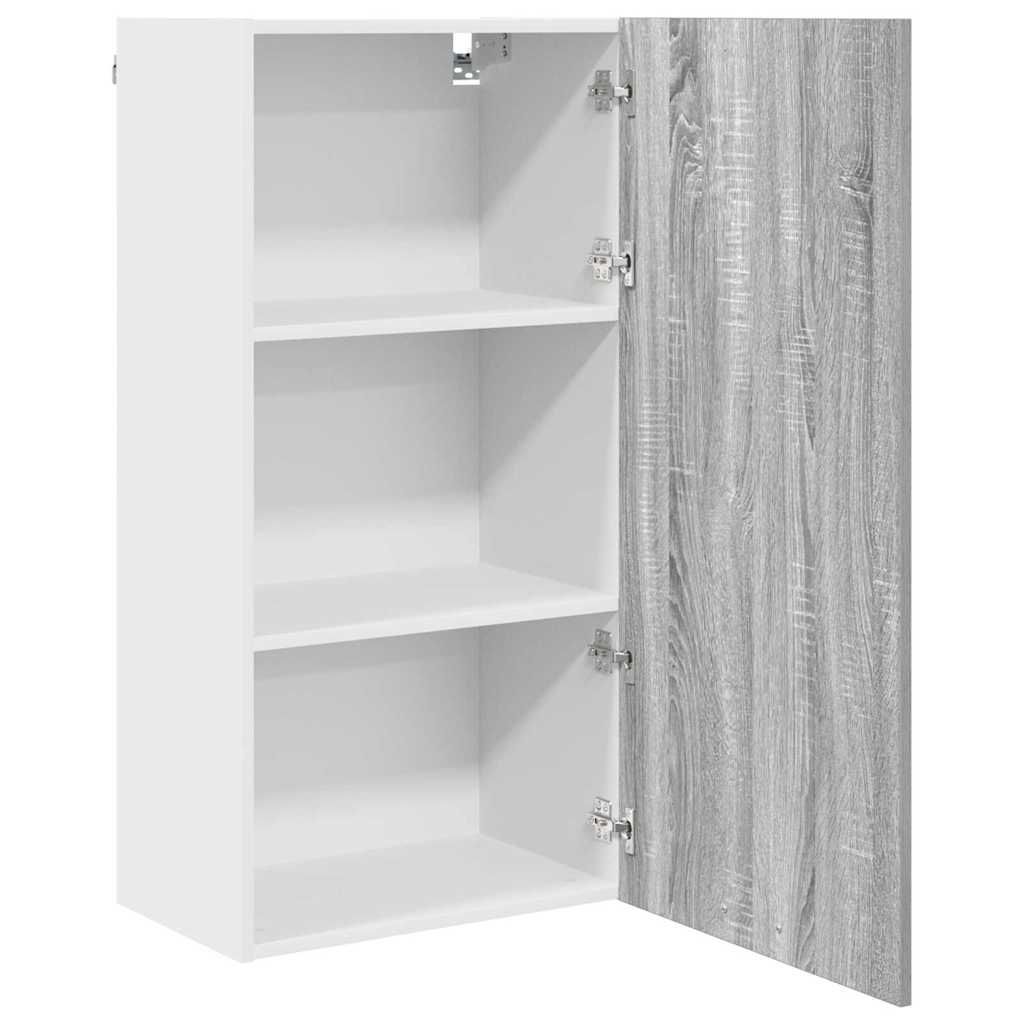 Hanging Cabinet with Storage Grey Sonoma and White 50 X 31 X 100 Cm