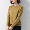 Autumn Vintage Hong Kong Sweater Women's Knitwear Autumn and Winter Versatile Pullover Short Top O-collar Bottoming Shirt