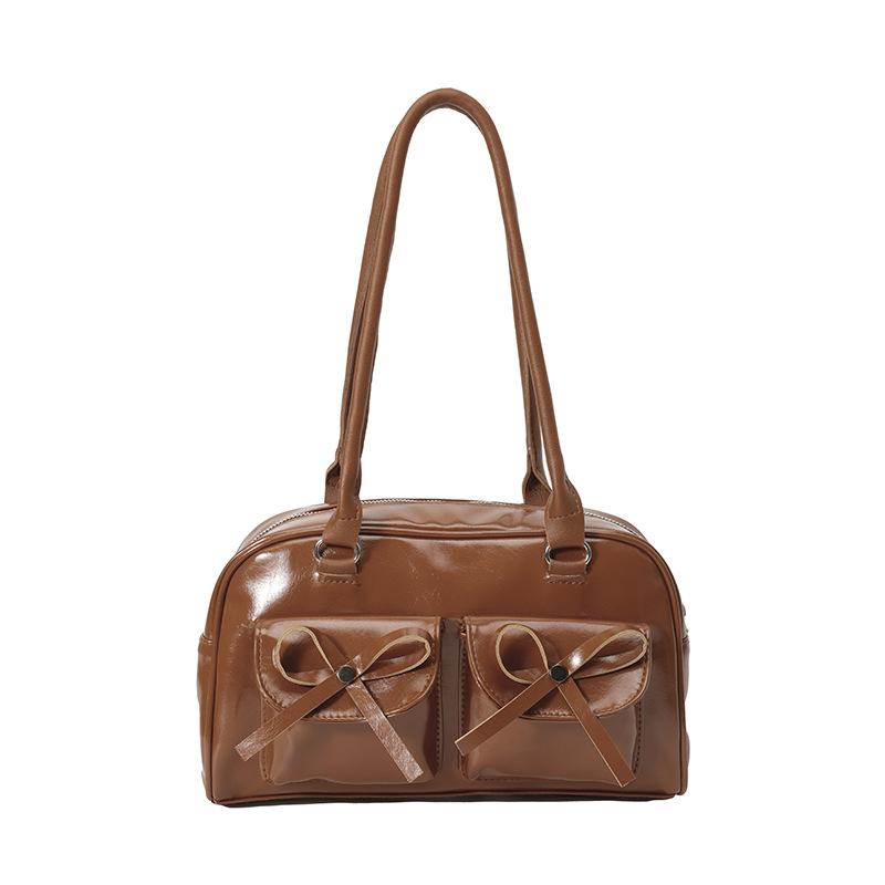 Bow New Spice Girl Versatile Underarm Bag Women's Summer New Commuter Personality Casual Retro Shoulder Bag