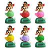 1st Bil Creative Solar Svängande Hawaiian Girl Dockornament Bildekorationer Hula Girl Svängande Tecknad bilprydnadsföremål
