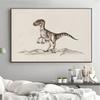 Vintage Dinosaur Chart Posters Extinct Animals Science Educational Prints Canvas Painting Wall Art Pictures Home Boy Room Decor