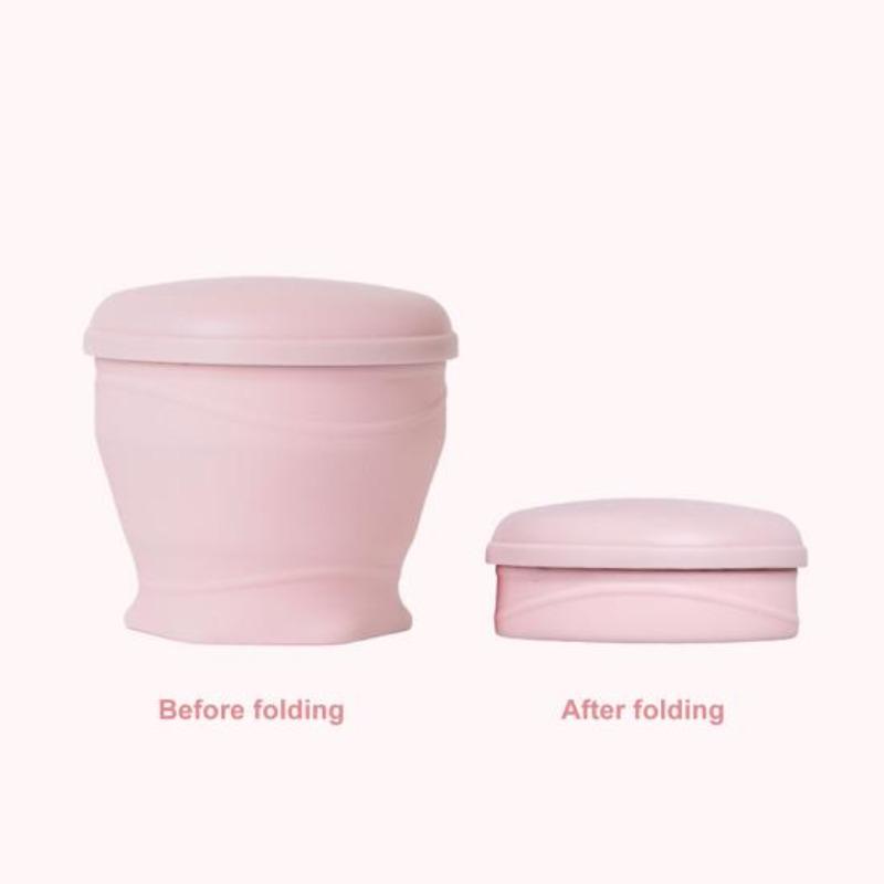 Silicone Folding Water Cup with Lanyard 180ML Reusable Portable Drinking Mug Wide-Mouth