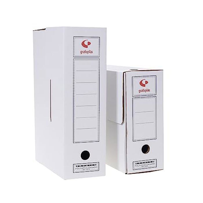 Archive Boxes - Grafoplás - Set of 50 - Micro-channel Cardboard - Extended Sheet Format - 2 Faces