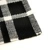 Charcoal Checker Stripe Placemat -Durable Polyester Table Mat for Dining and Kitchen