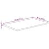 VidaXL Dessus de table 110x60x2,5 cm bord vivant bois massif manguier 370767