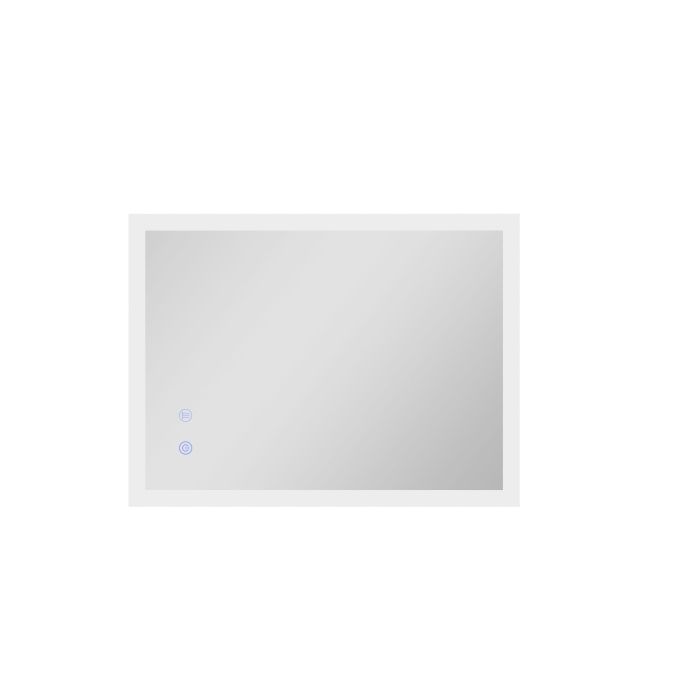 Kleankin Miroir De Salle De Bain Avec Éclairage LED, 70x50 Cm, 3 Lumières Colorées, IP44 Résistant À L'eau