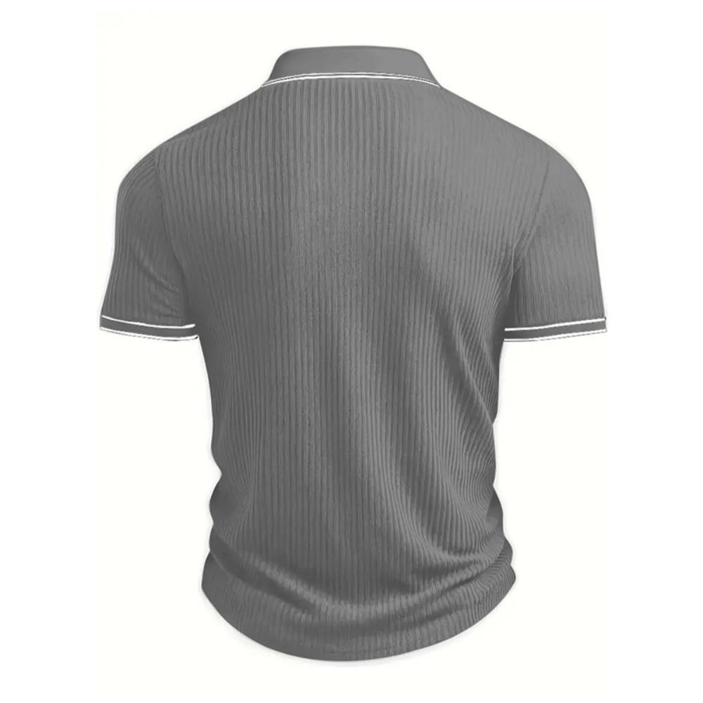 New Men's Polo Short-sleeved Shirt Solid Color for Men Business Casual and Trendy Summer New Men's Short-sleeved Polo Shirt