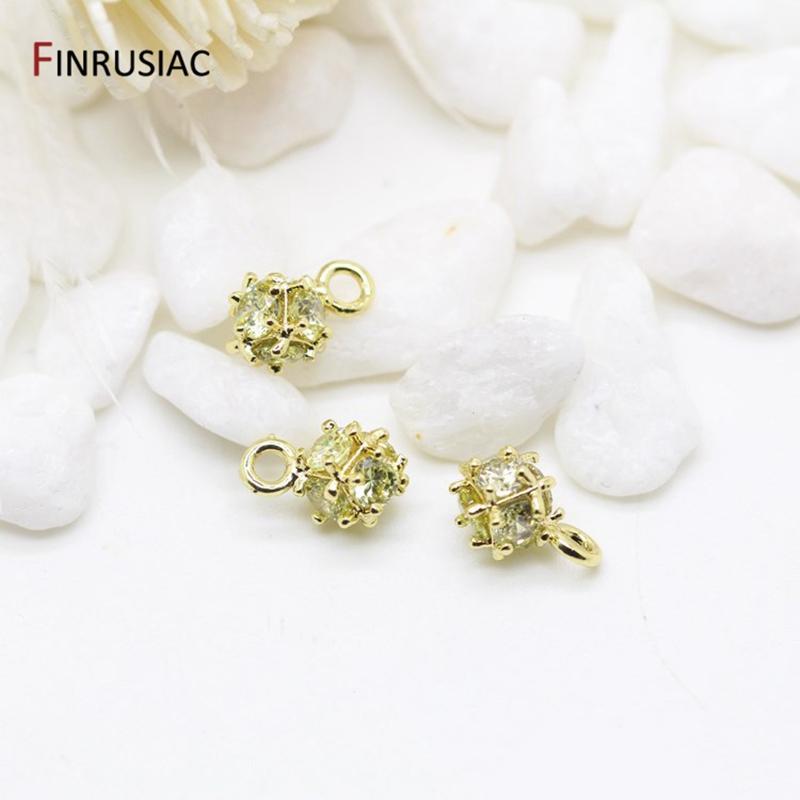 

Colorful Zircon Charms DIY Earrings Making Findings,Brass Metal 14K Gold Plated Jewelry Making Supplies Fittings Wholesale 2 pieces жёлтый