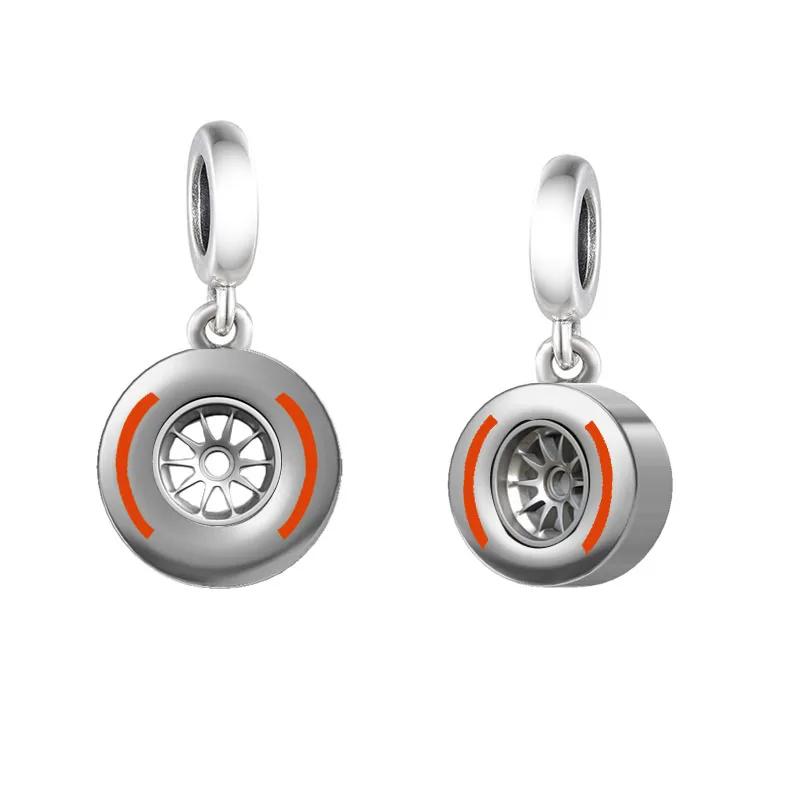 925 Silver Pan Charm Bracelet DIY Fit Original Race Car Dirt Bike Motorbike Scooter Bead For Women Berloque Jewelry Making