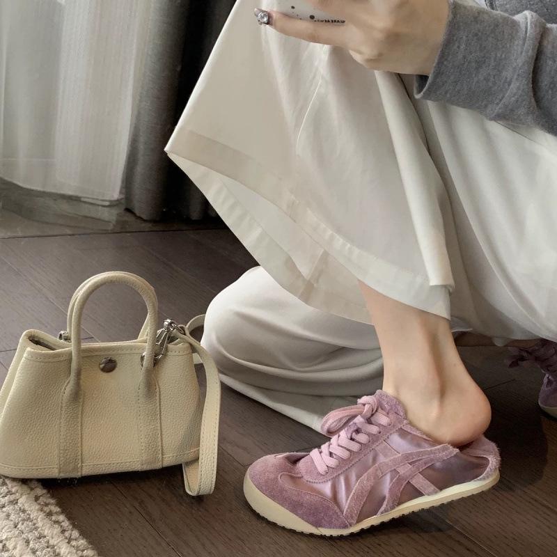 

Leather retro women s spring and summer new lace-up contrasting color casual sports shoes flat baseplate shoes 35 фіолетовий