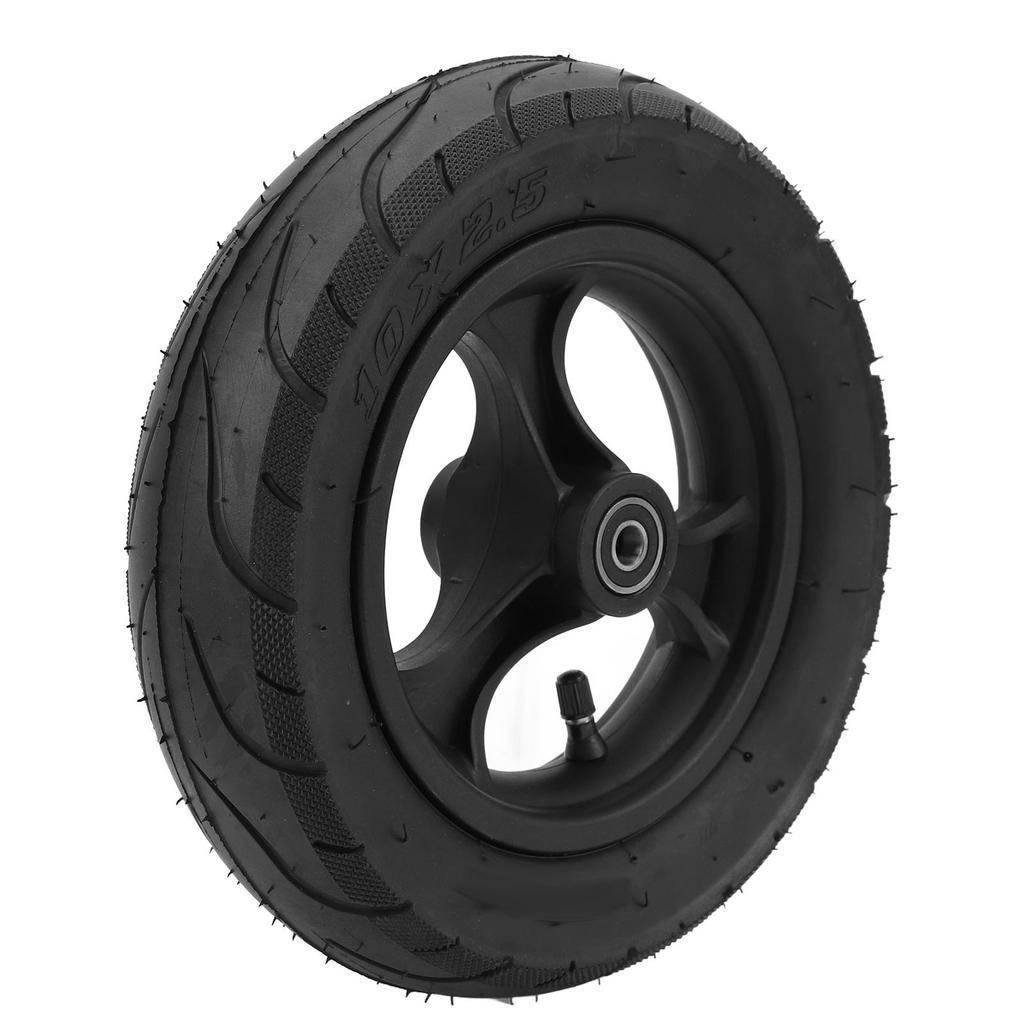 10x2.5 Electric Scooter Tire with Wheel Hub 10 Inch Rubber Shockproof Explosion Proof Electric
