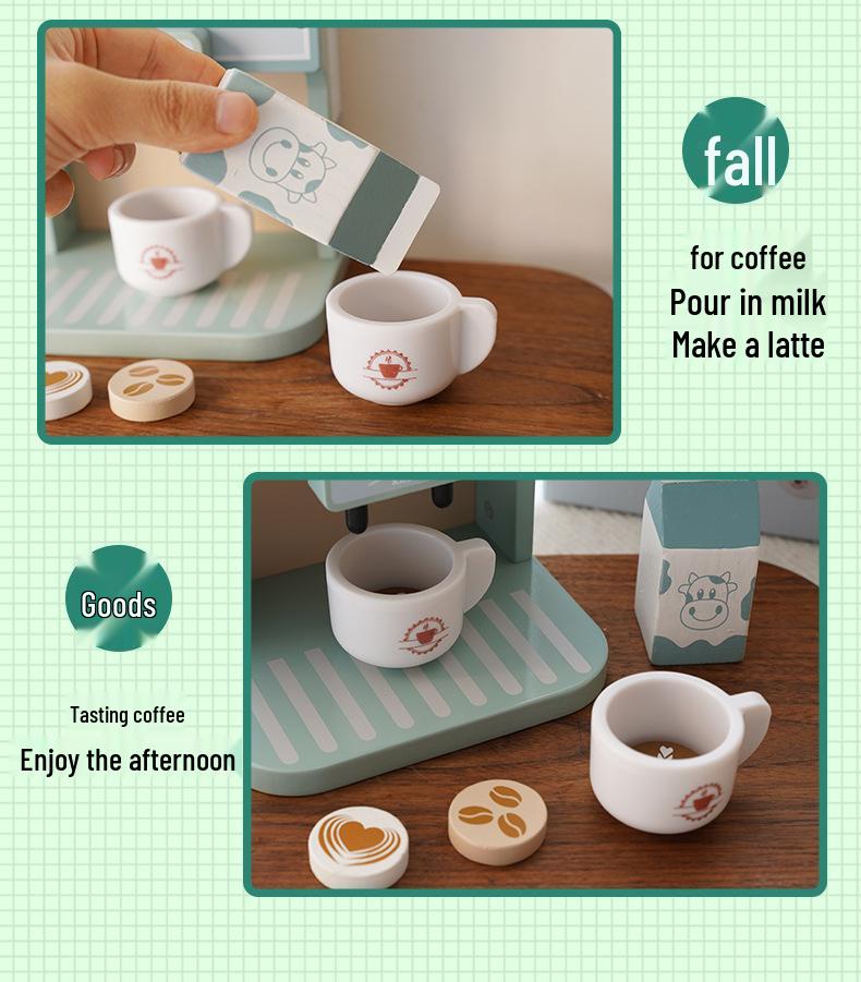 Kids' Wooden Tea & Dessert Role Play Set for Early Education