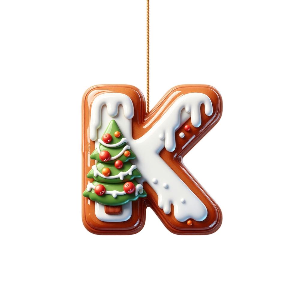 Christmas Hanging Ornaments 26 Letters for Holiday Tree Decor