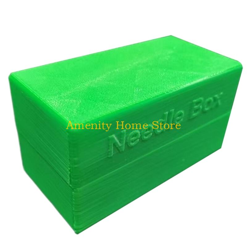 

F26C Sewing Machine Needle Storage Box with Lock Polylactic Acid for Safe Tidying Crafting