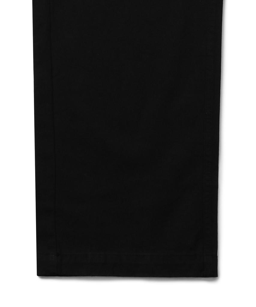 CONNECT KINLOCH Washed Cotton Loose Fit Two-Tuck Pants (Black)