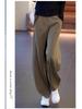 High-Waisted Women's Banana Pants: Fleece & Non-Fleece, Petite Fit, Wide-Leg, Casual for Autumn & Winter Sports