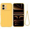 Case for Infinix - Silicone, Yellow, With Lanyard