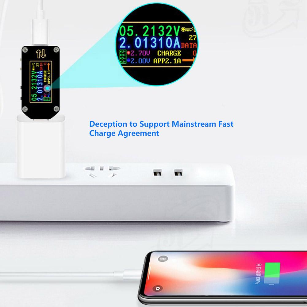 Type C Digital LCD Display USB Tester Voltage Current Power Meter Multimeter(TC66 )