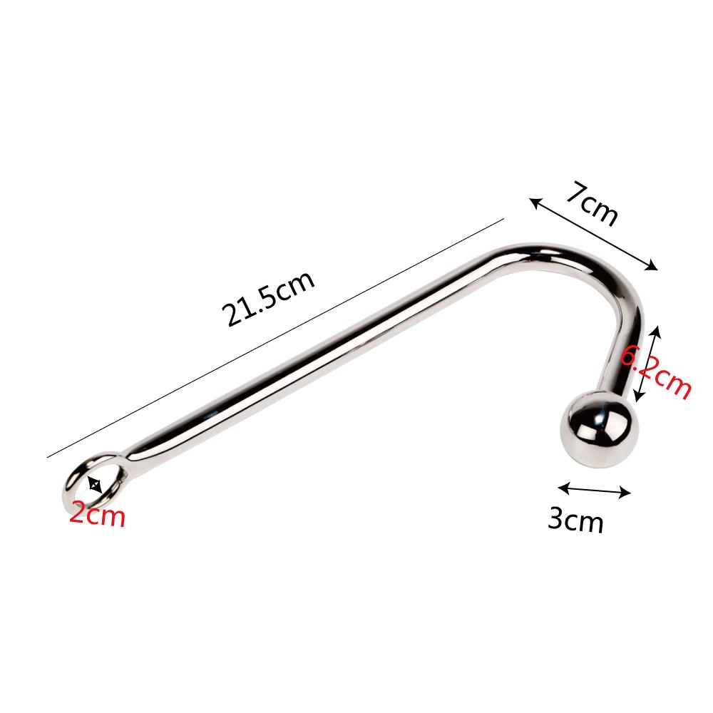 Sexy Hook Stainless Steel 30mm Anal Beads Butt Plug For Women Vaginal Anus Dilator Men Prostate Massager Sex Toys Adult 18 Games