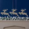 3pack Deer Shape Outdoor Christmas Light Durability Iron Lawn Ornaments for Pathway and Planter