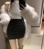 Spring 2024 Women's High Waist Solid Color Bodycon Mini Skirt - Slimming & Sexy A-Line Style