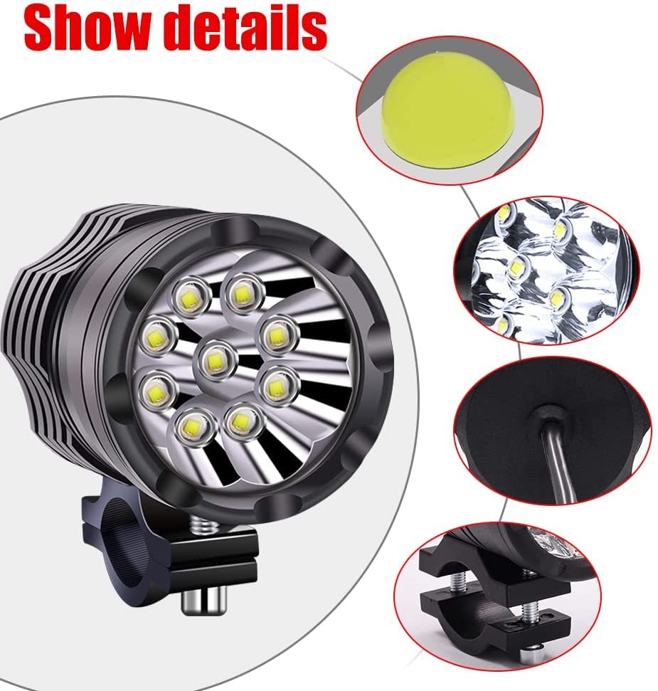 Biqing Motorcycle LED Fog Lamp, Work Light, 90W, Motorcycle, 12 V, 24 V, 9