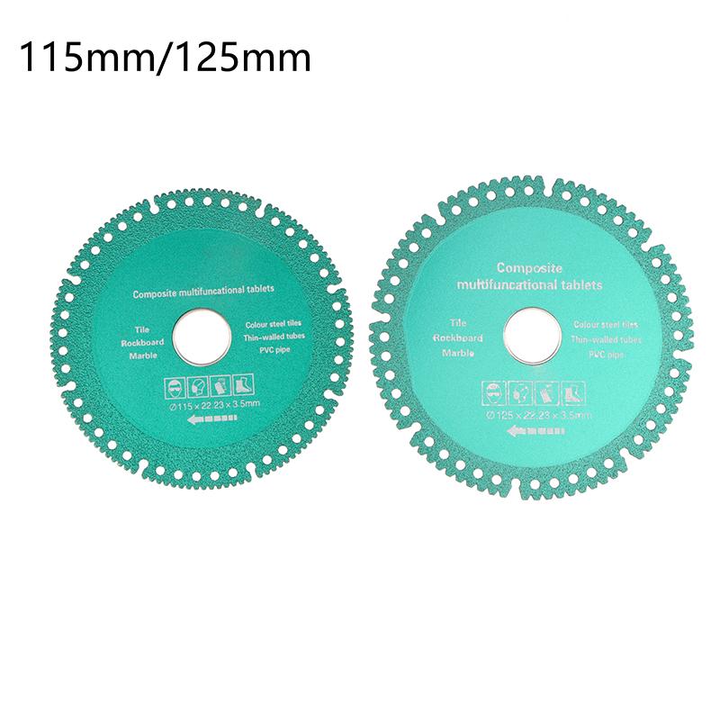 115/125Mm Brazed Diamond Saw Blade Cutting Disc 22.23Mm Steel Metal Stone Cast Iron Steel Reinforcement Aluminum