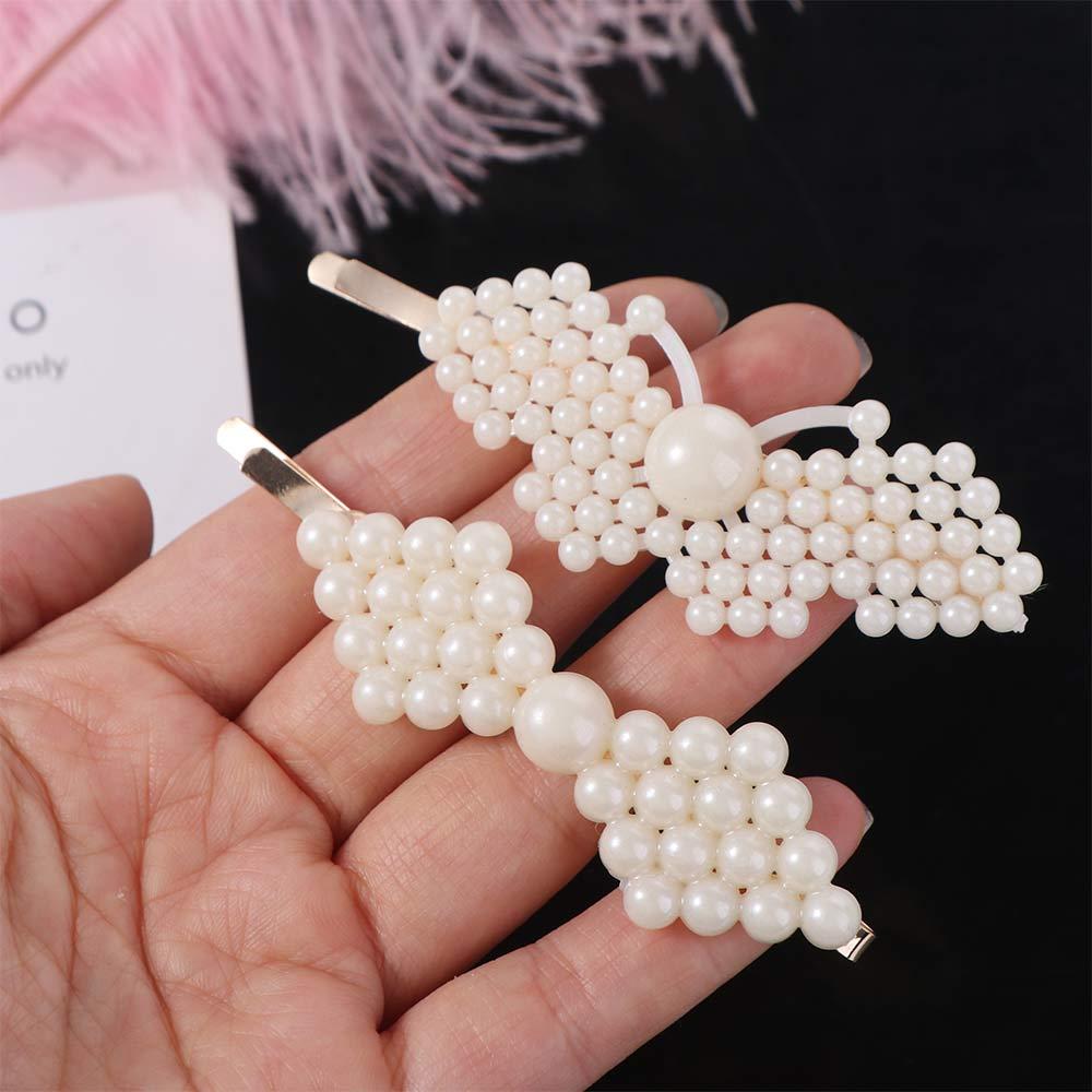 18pcs/set Geometric Pearl Hairpin Set Side Clip Duckbill Clips Exquisite Zinc Zinc Alloy Hair Clips  Women