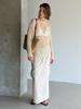 Kelidu Big Pocket Cargo Maxi Skirt_Beige