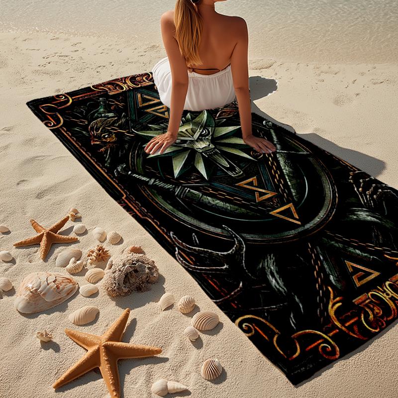wizard dragon Beach Towel, Super Soft Microfiber, Gift for Her/Him, Birthday, for Pool, Beach, Travel, Home Decor Fan gifts