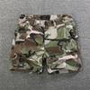 Shawn Yue Men's Loose Straight Camo Cotton Shorts - Elastic Waist, Casual Retro Design.