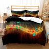 Piano Pattern Duvet Cover Microfiber Classic Music Themed Bedding Set Musical Pattern Geometric Stripe King Quilt Cover