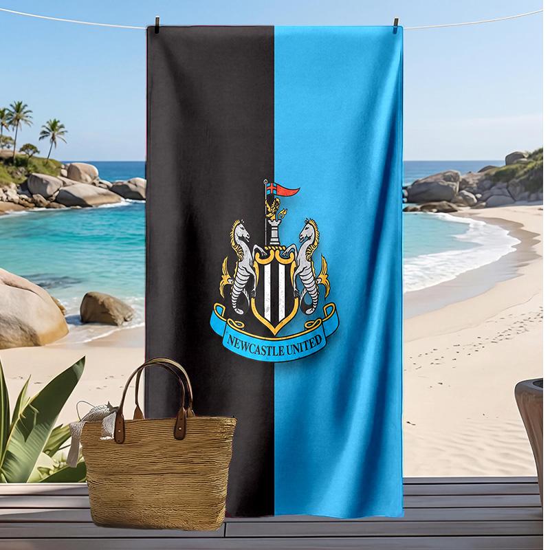 Newcastle United Football Print Beach Towel, Large Soft Quick Dry Towel for Beach Camping Swimming