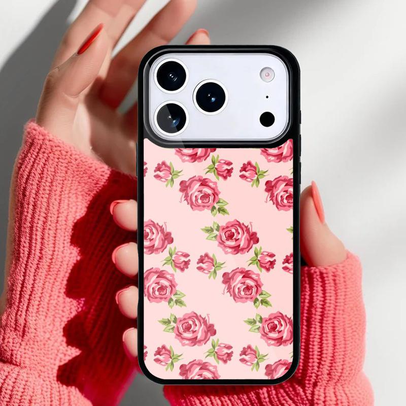 Vintage Flower Phone Case for iPhone 17 Air 16e 15 14 13 Pro Max Back Cover for 12 11 Pro Coque