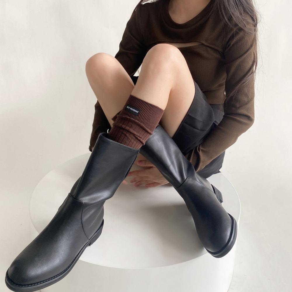 English Letters Calf Socks High Tube Knitted Stocking Fashion Knee-high Socks  Winter