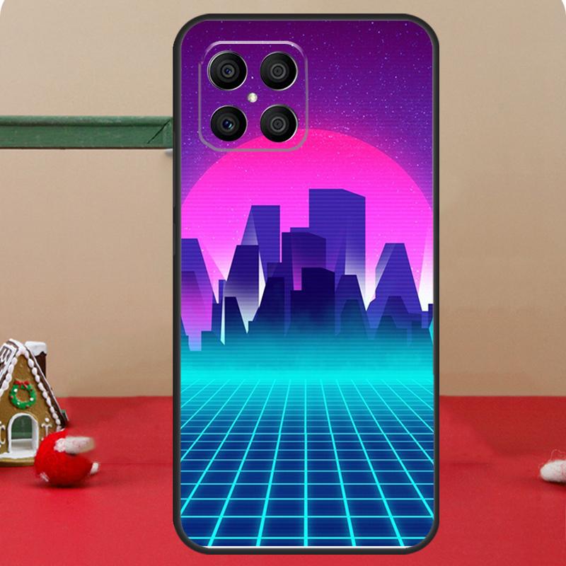 Synthwave 80's Retro Neon Vaporwave Case For Honor Magic 8 Pro 6 7 Lite Honor 400 200 50 70 X8c X8b X9a X9b X9c X9d Win RT Coque