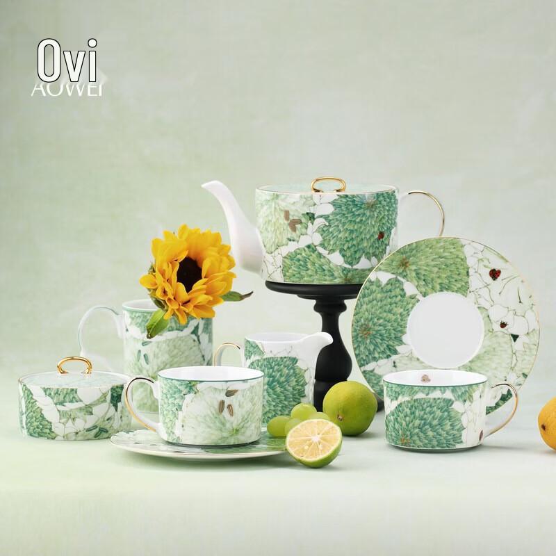 Jingdezhen Luxury Ceramic Coffee Cup & Saucer Set