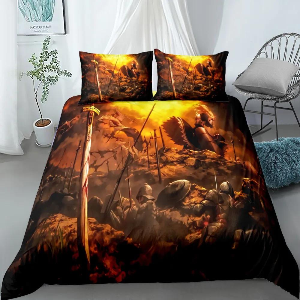 Zero Fairy Bedding Set King Queen Double Full Twin Single Size Duvet Cover Pillow Case fate Bed Linen Set Duvet Cover Bed Set